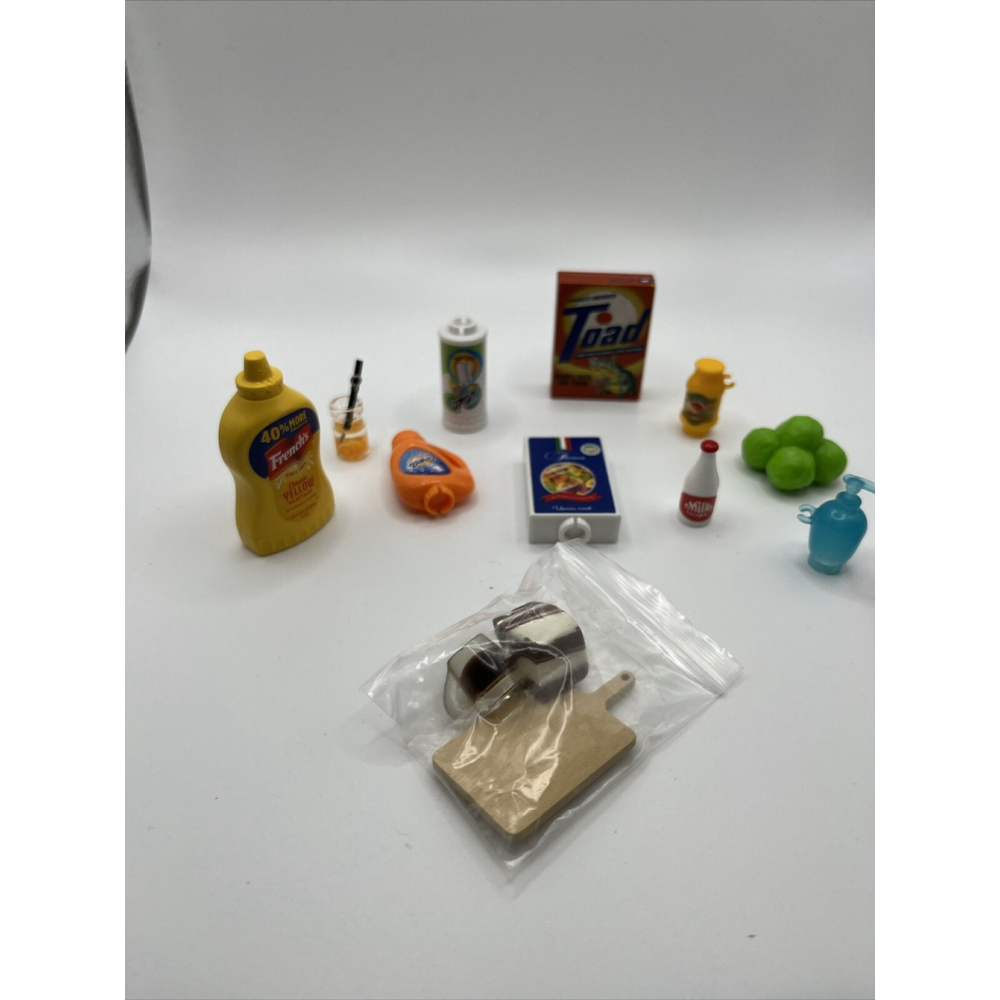 Mattel Barbie Lot Of 15 Branded Grocery Items
